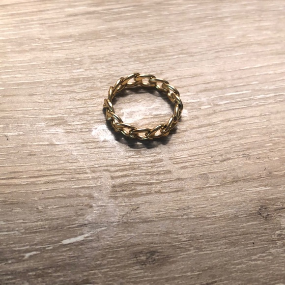 Gold filled chain ring size 8